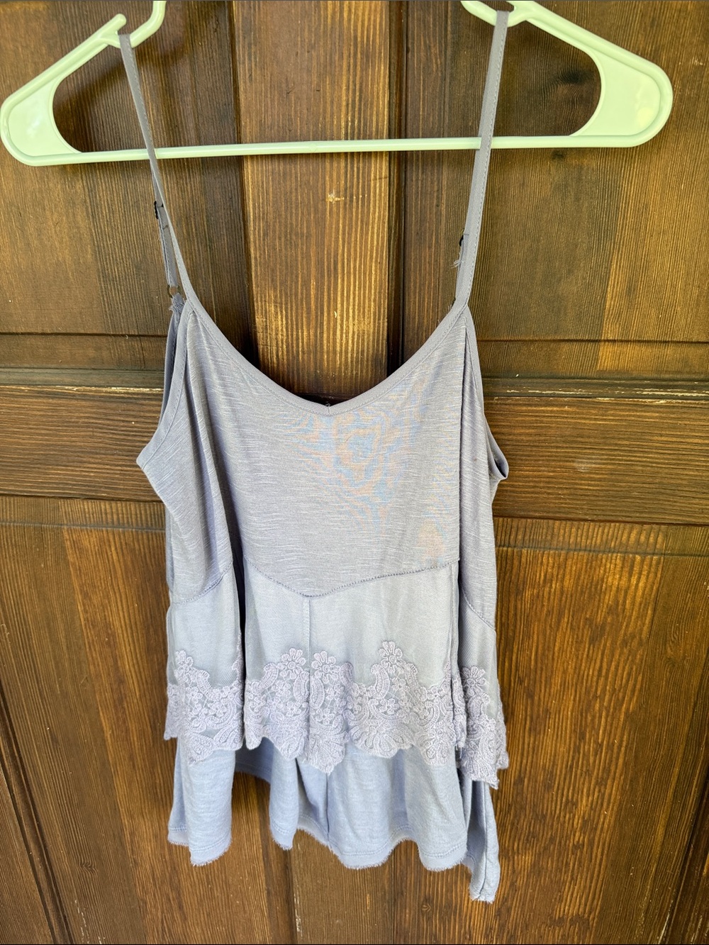 Xhilaration Lavender Lace-Trim Chemise Cami